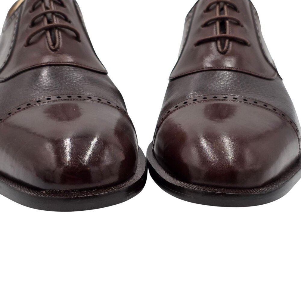 NEW Mezlan Spain Mens 10B Brown Soft Deerskin Leather Dress Shoes Oxfords Nicola - Picture 10 of 16